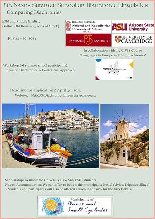 8th Naxos Summer School on Diachronic Linguistics July 23-29, 2023 