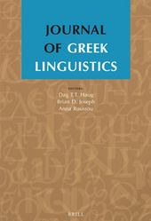  Journal of Greek Linguistics 13 (2), Special Issue ‘Words in Order’. Brill, 2013, Guest Editors: M.Georgiafentis & C. Lascaratou 